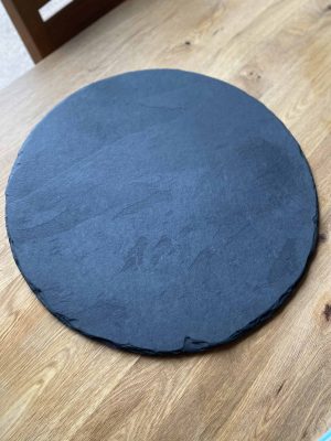 Round slate cheese board 12?